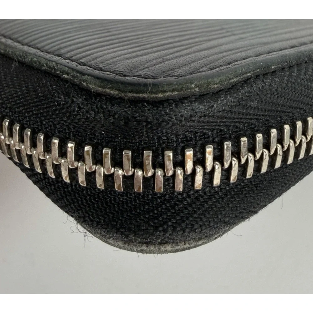 Louis Vuitton Zippy Wallet Organizer Black Leather&Silver-tone hardware 2014 K1